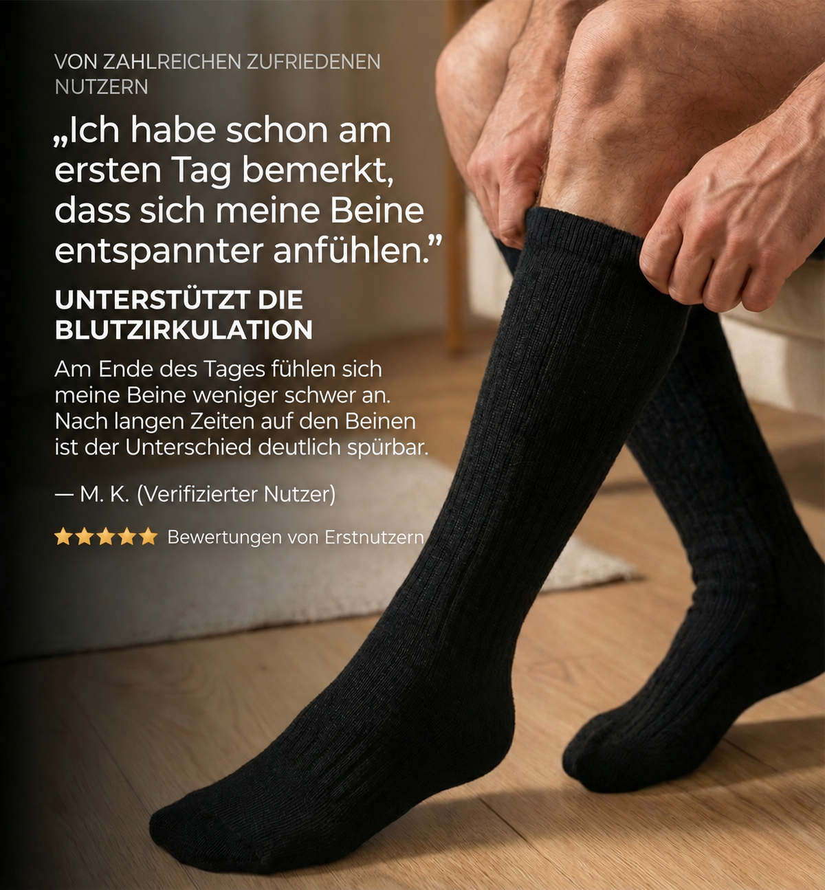 Alpaka-Kompressionsstrümpfe – Produktinformation auf Deutsch